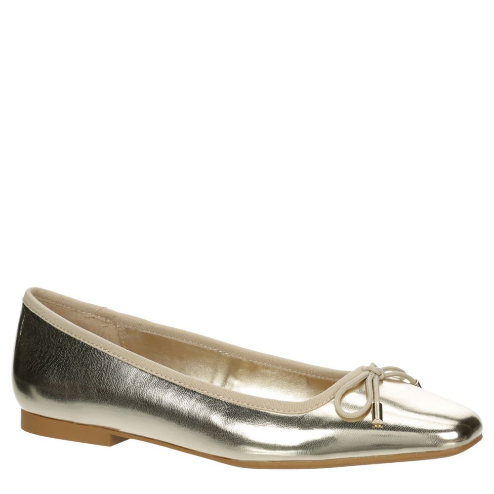 Gold best sale womens flats