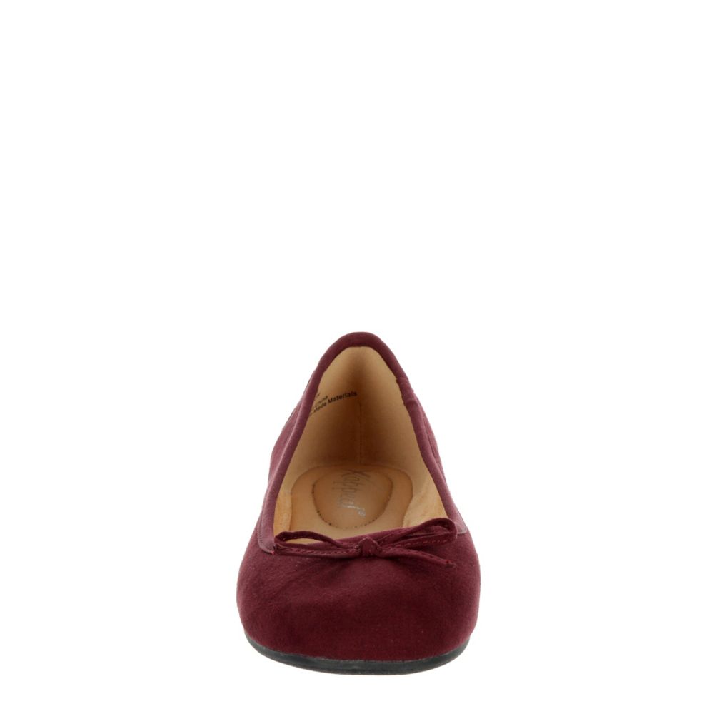 Burgundy Xappeal Womens Lennon Flat | Rack Room Shoes