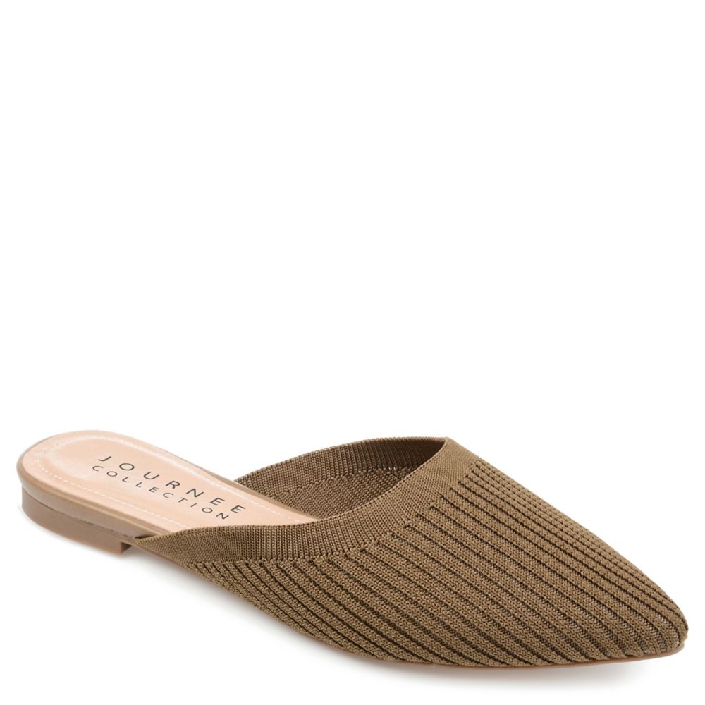 Taupe Journee Collection Womens Aniee Wide Mule | Rack Room Shoes