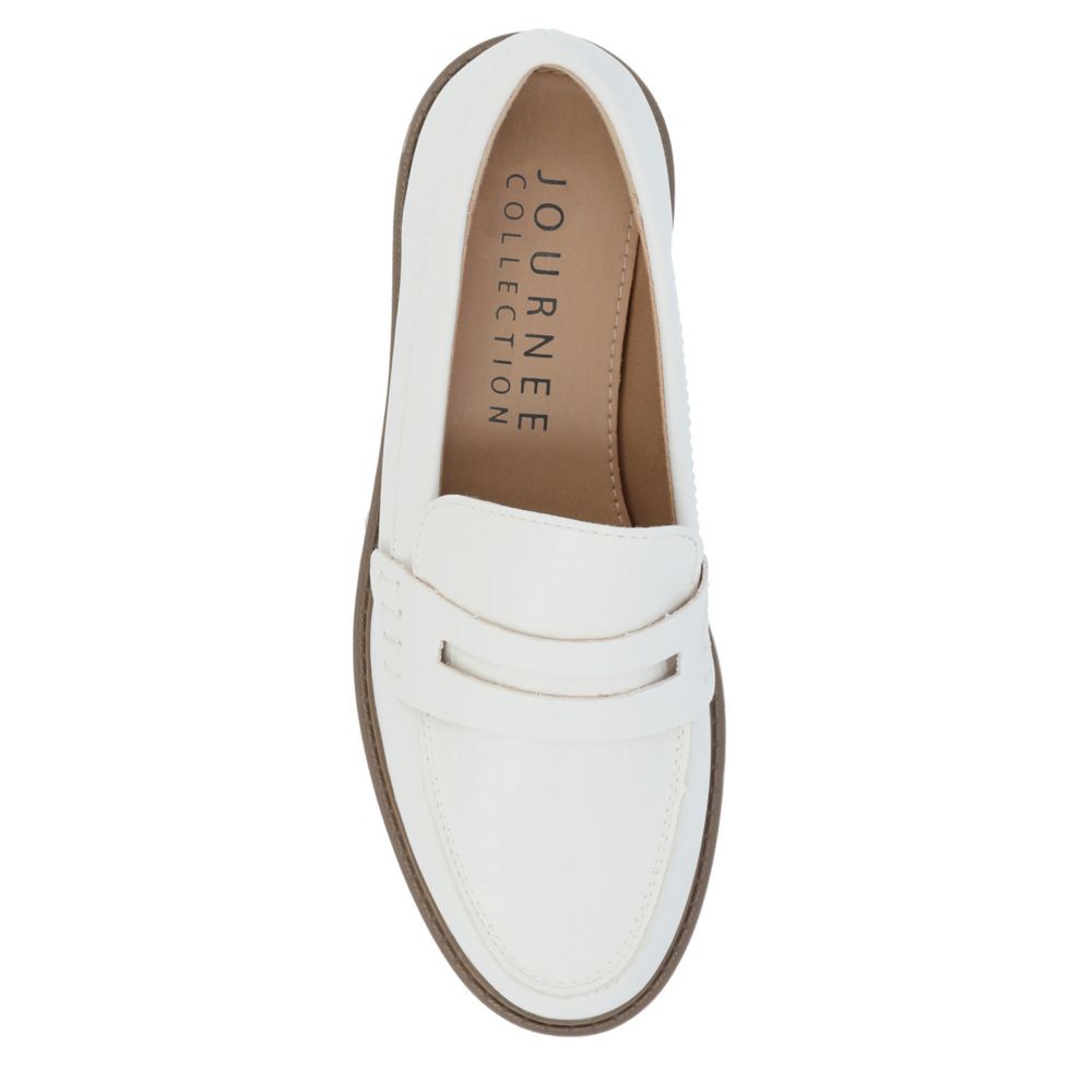 White Journee Collection Womens Kenly Wide Loafer | Womens | Rack Room ...