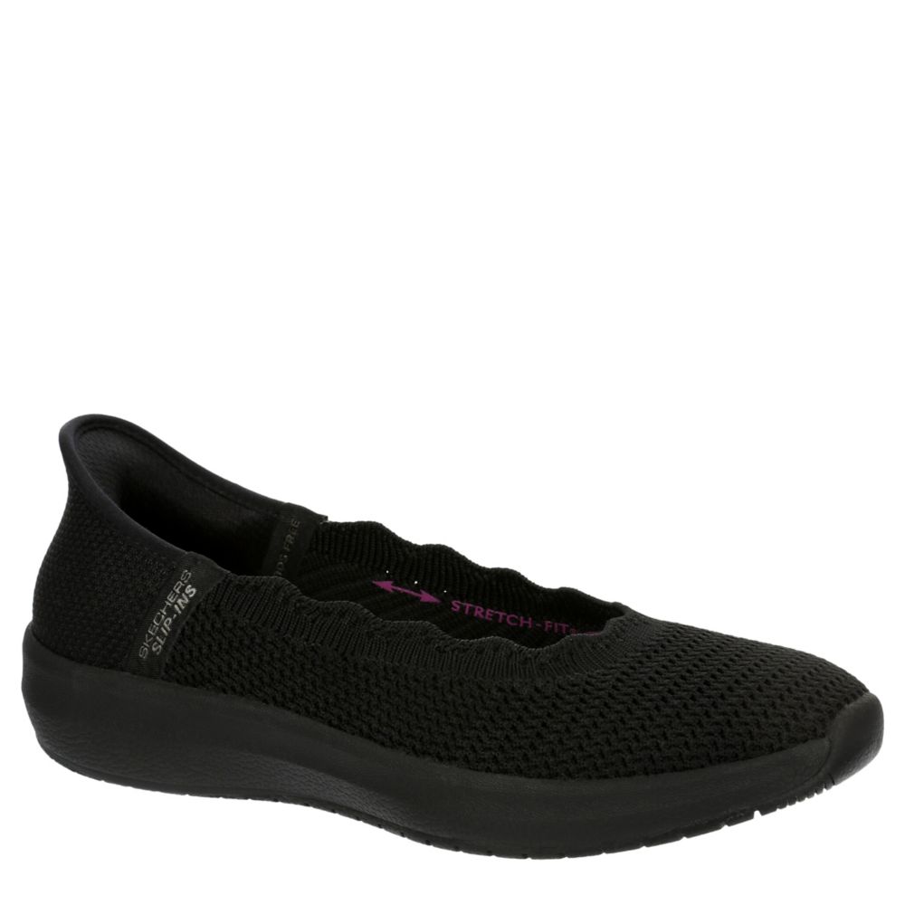 WOMENS SLIP INS CLEO SWIFT SNEAKER BLACK