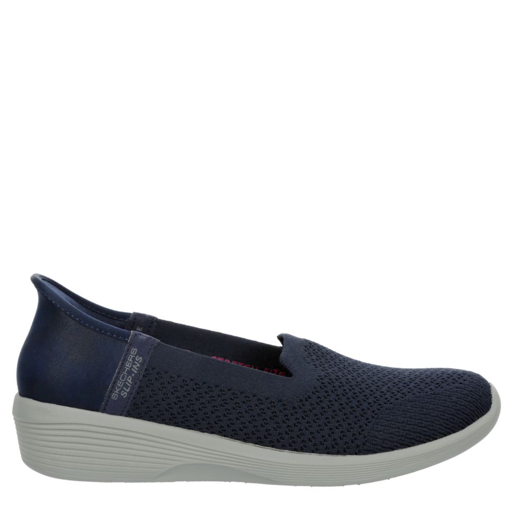 Navy Skechers Womens Slip-ins Arya Sweet Voice Sneaker | Rack Room Shoes