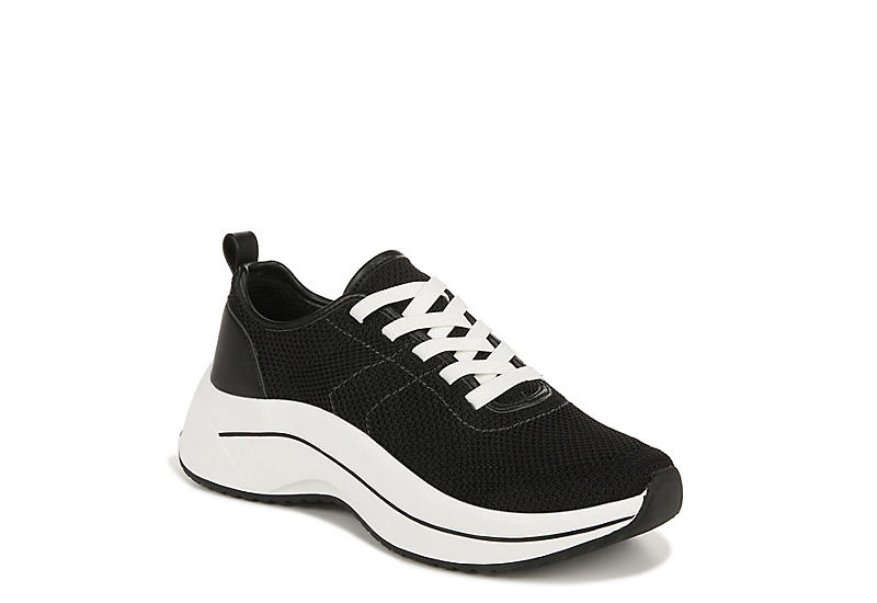 Black Dr. Scholl's Womens Wannabe Knit Sneaker | Athletic & Sneakers ...