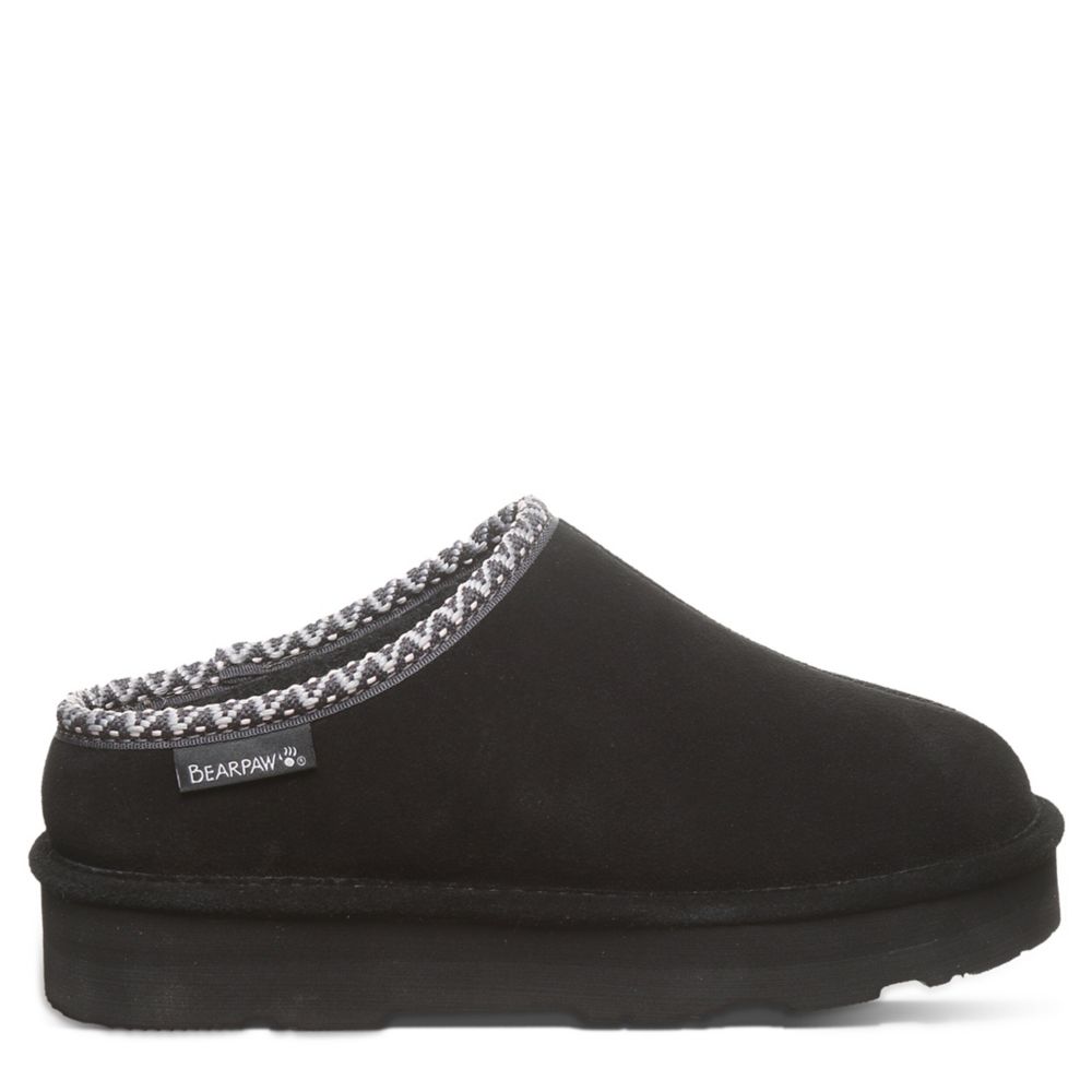 Black Womens Martis Platform Slipper | Bearpaw | Rack Room Shoes