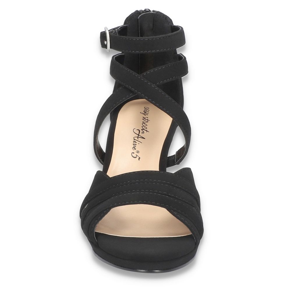 Black Easy Street Womens Crissa Sandal | Rack Room Shoes