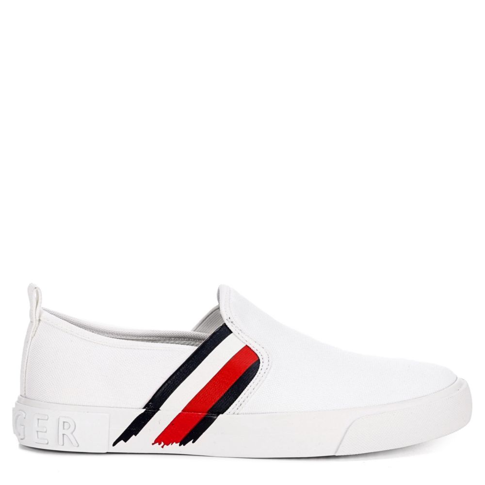 tommy hilfiger white slip on sneakers