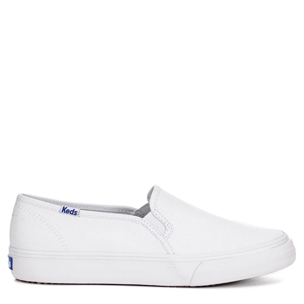 keds double decker slip on white