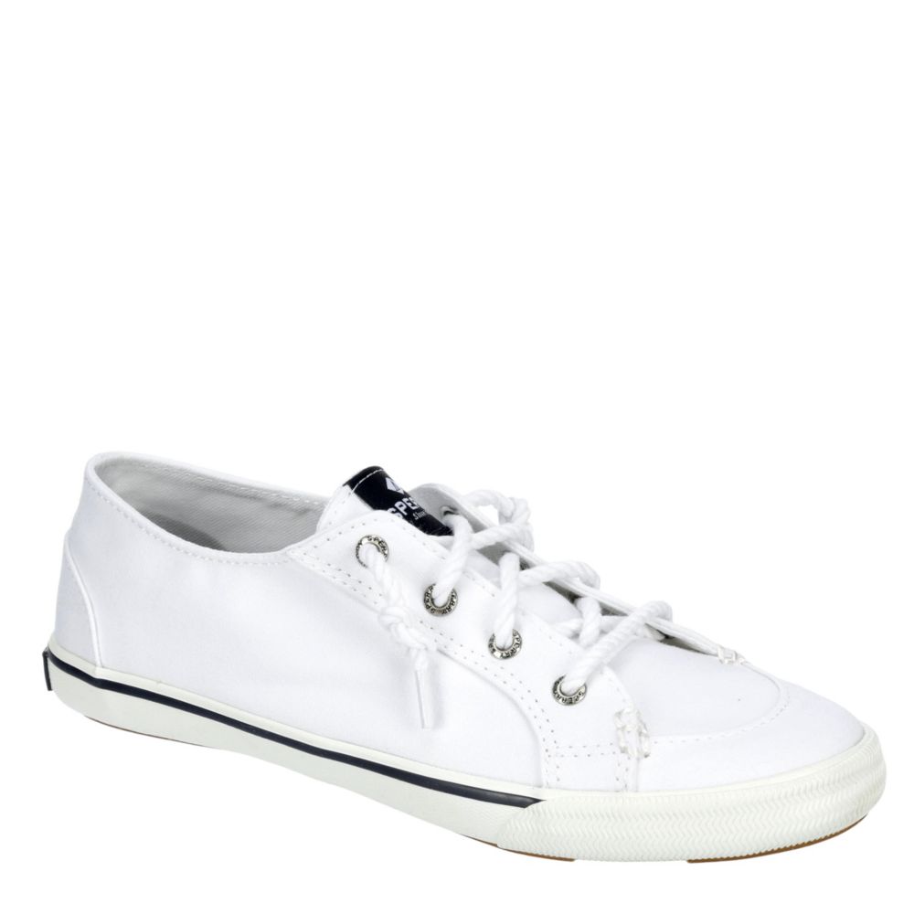 sperry white slip on