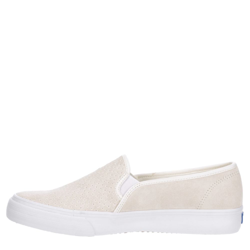 keds double decker slip on white