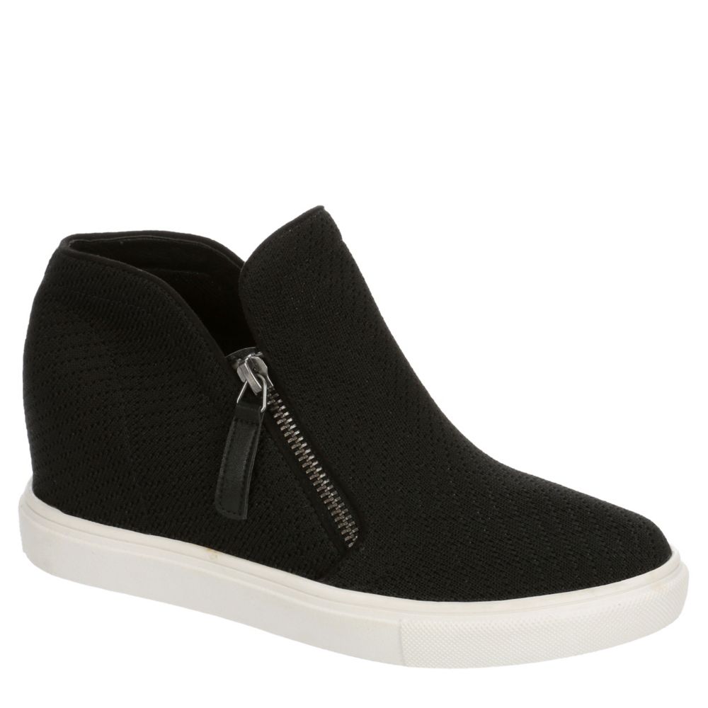 madden girl black slip on sneakers