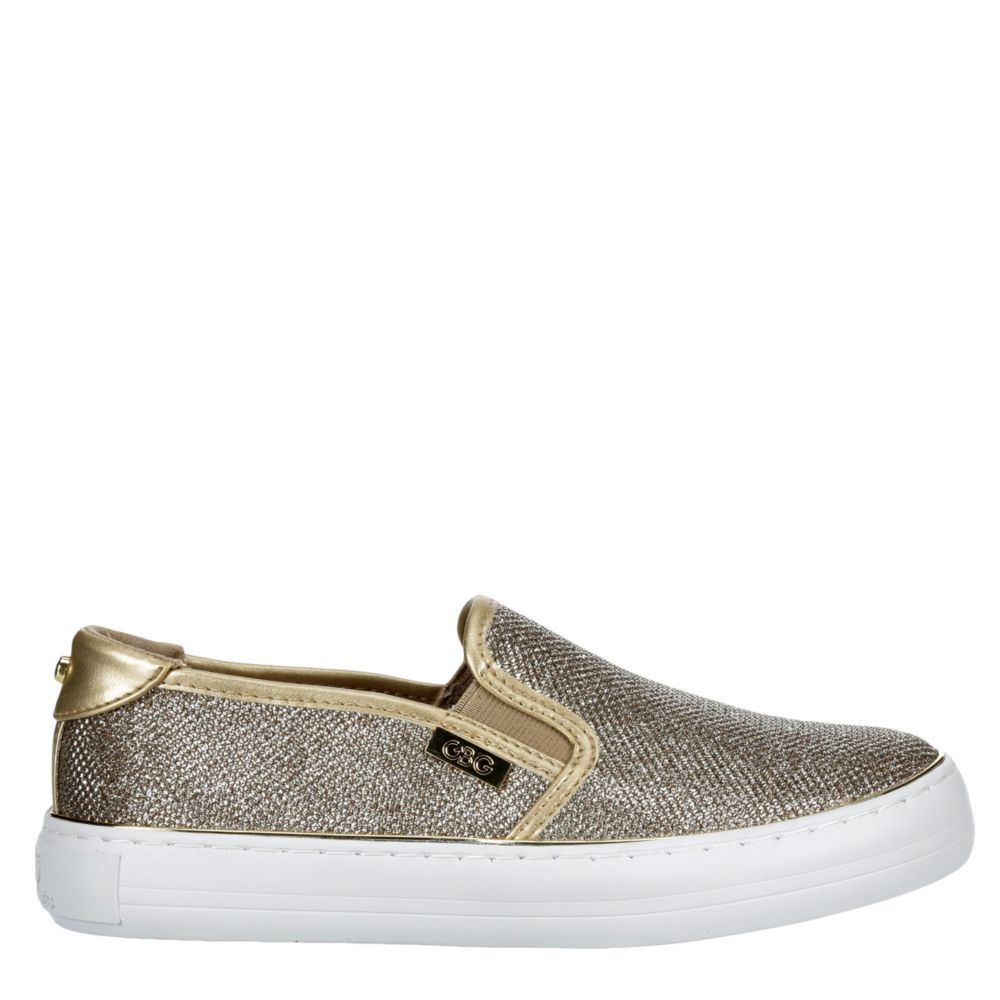 gold slip on sneakers womens