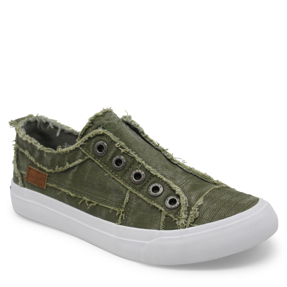 olive slip on sneakers