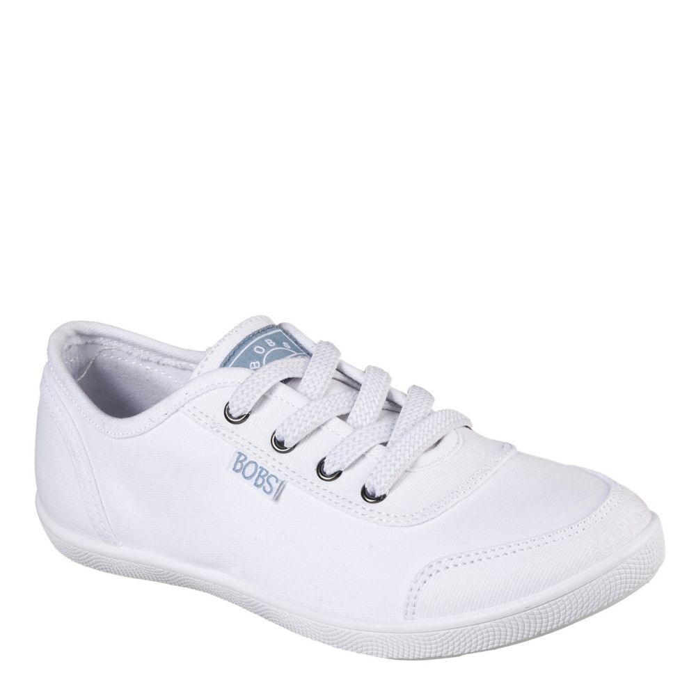 skechers womens white slip ons