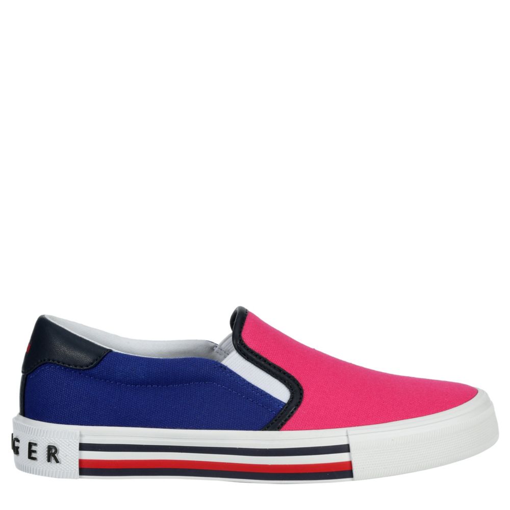 tommy hilfiger white and pink sneakers