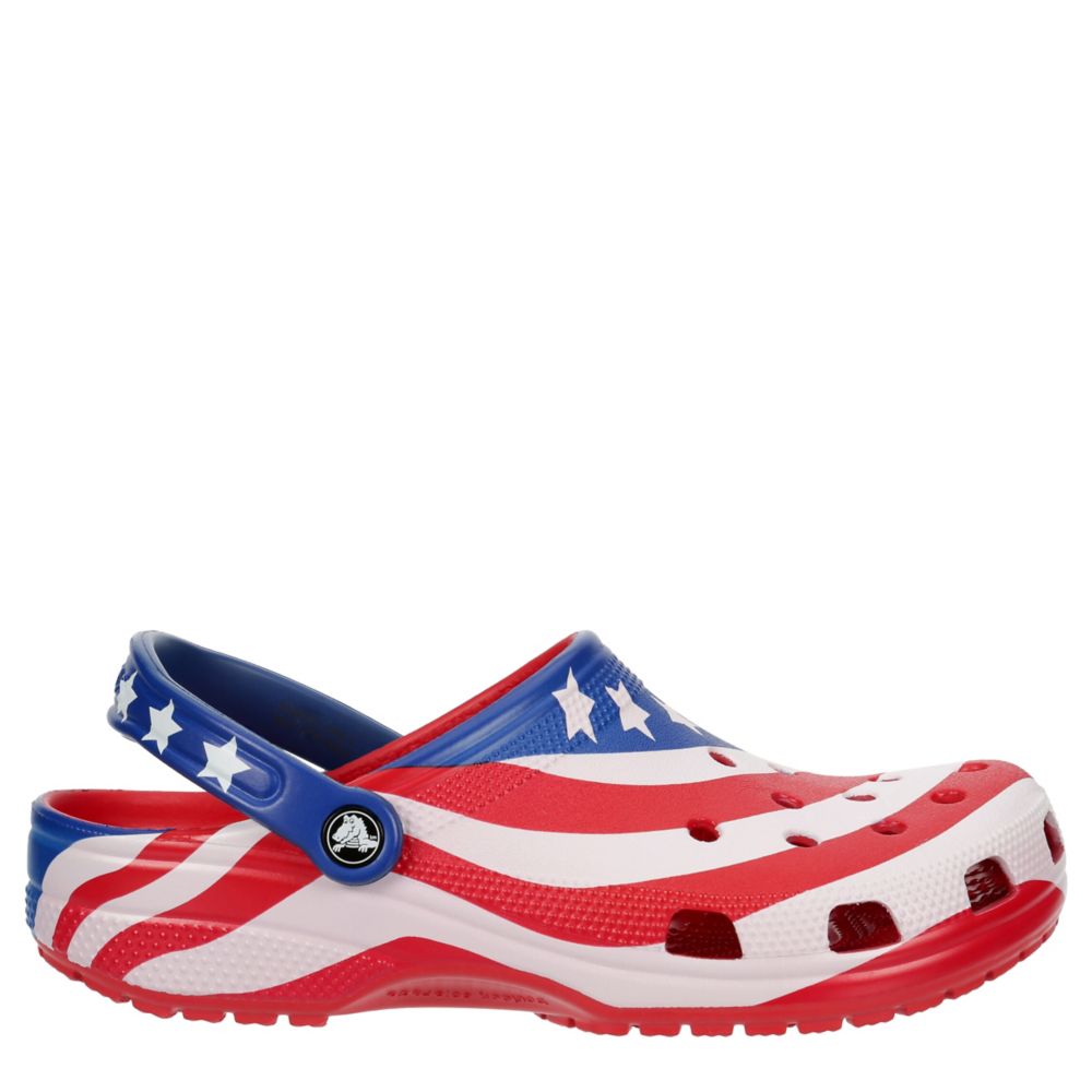 Crocs red white blue deals