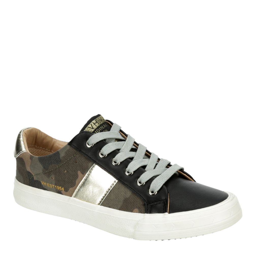 vintage havana repeat camo calf hair sneakers