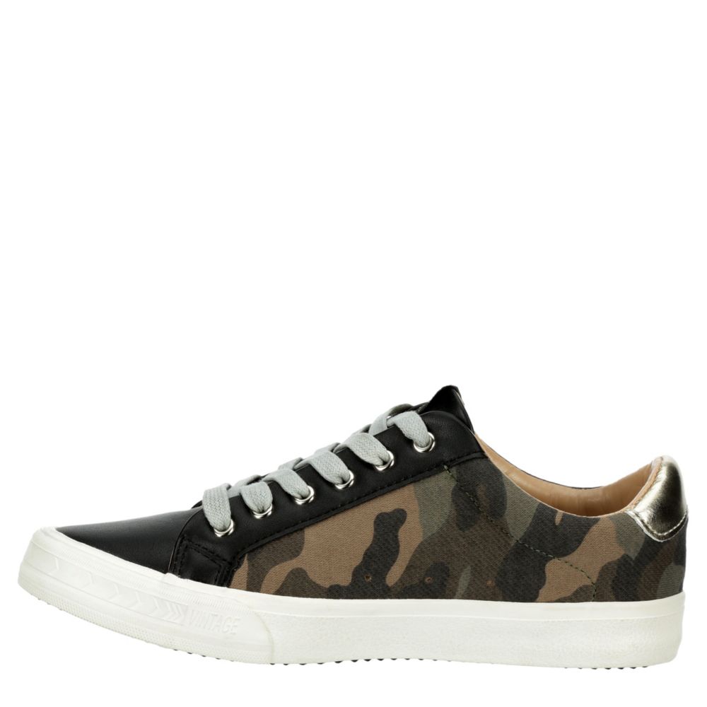 vintage havana repeat camo calf hair sneakers