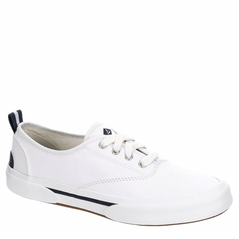 sperry white canvas