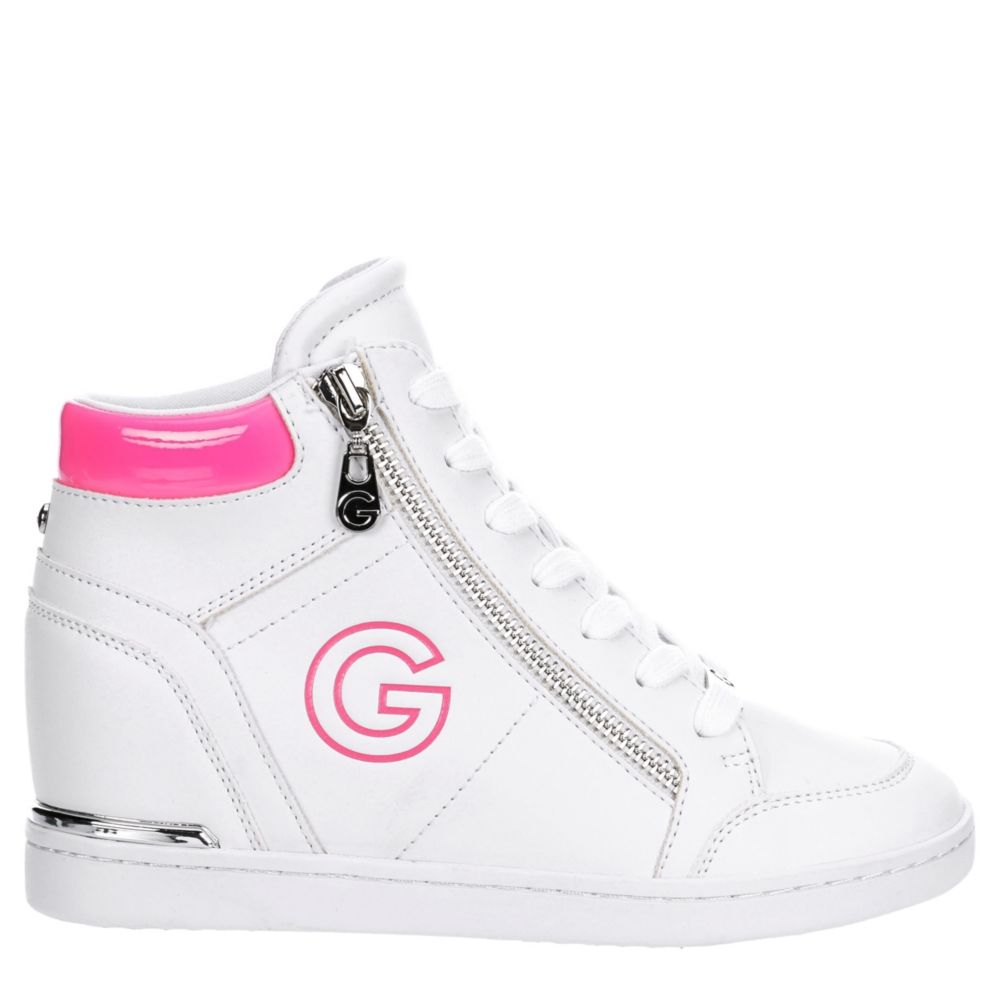 pink high top sneakers womens