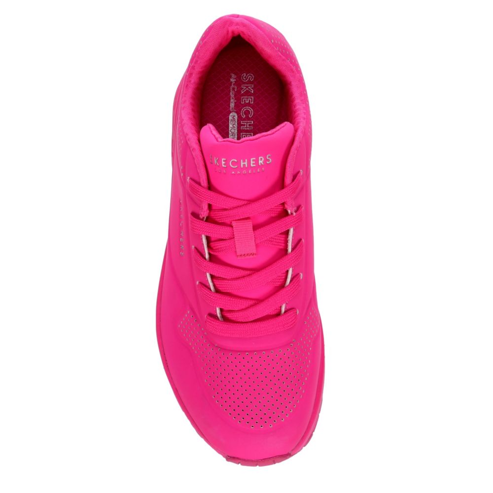driehoek B olie Succesvol Bright Pink Skechers Womens Uno Sneaker | Monochrome Sneaker | Womens |  Rack Room Shoes