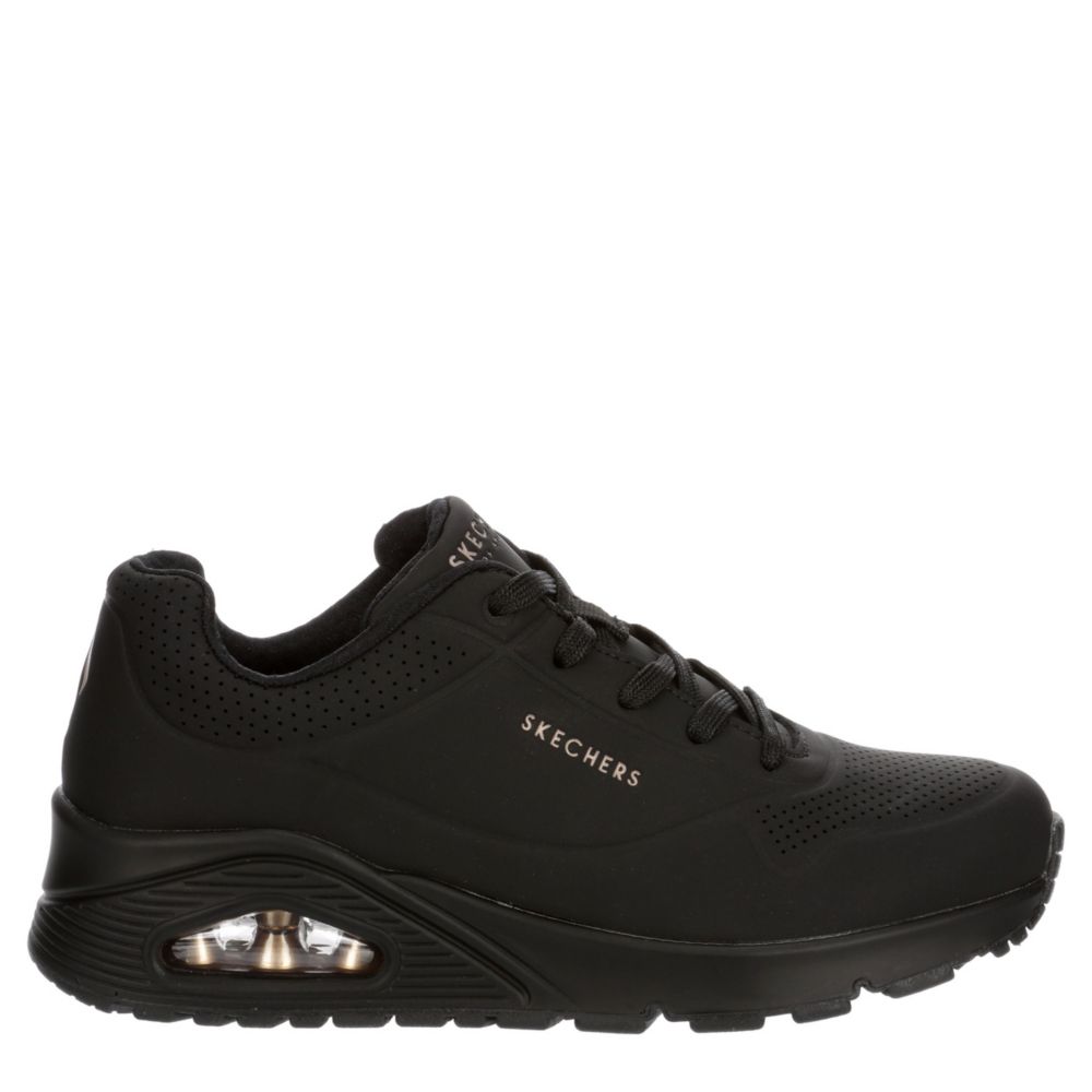 skechers black and white womens