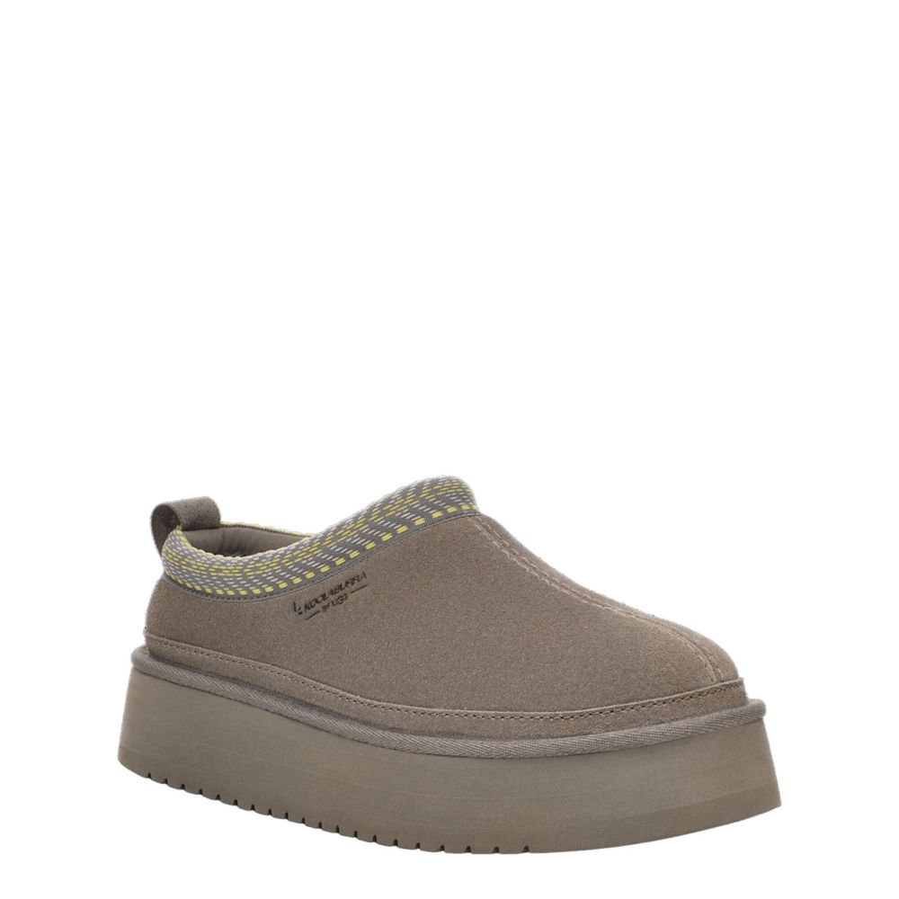 WOMENS BURREE PLATFORM SLIPPER GREY