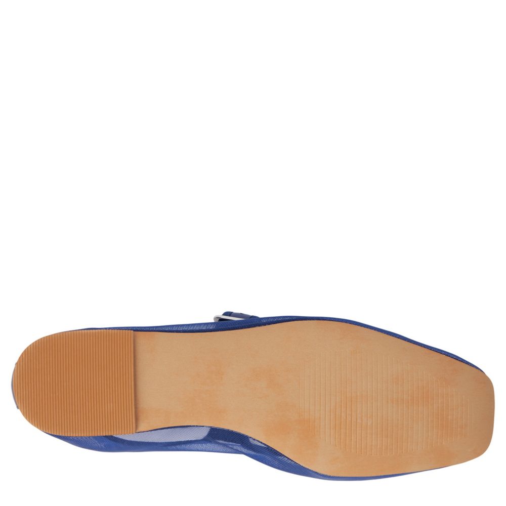 WOMENS TRIBECA MESH SQUARE-TOE MARY JANE BALLET FLAT.