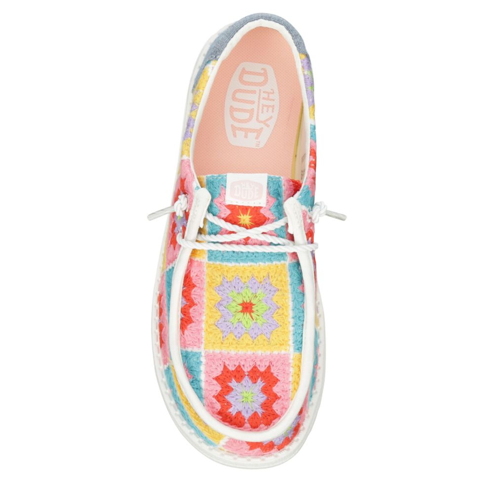 WOMENS WENDY CROCHET SLIP ON SNEAKER