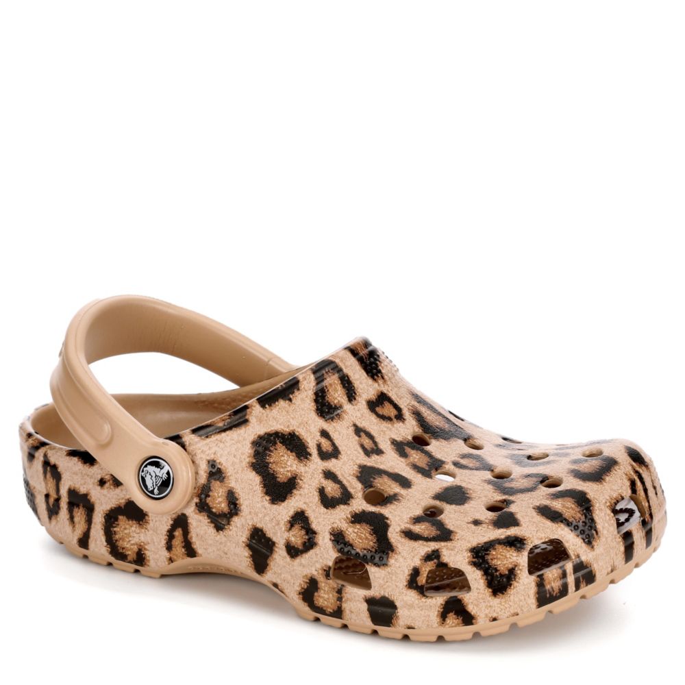 leopard crocs clogs