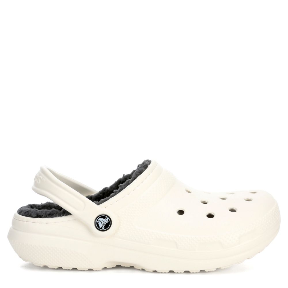 white crocs fuzzy