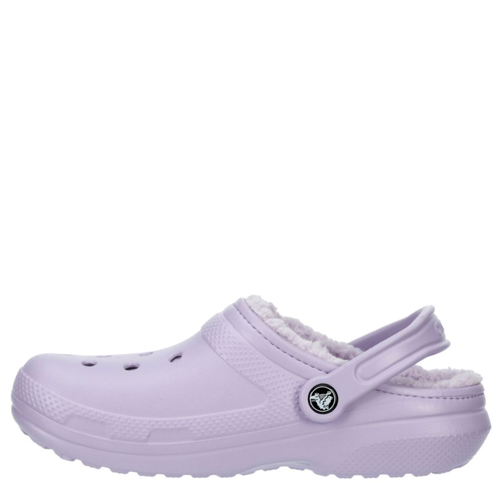 lavender crocs fuzzy