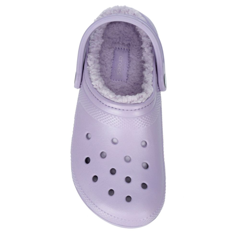 lavender crocs fuzzy
