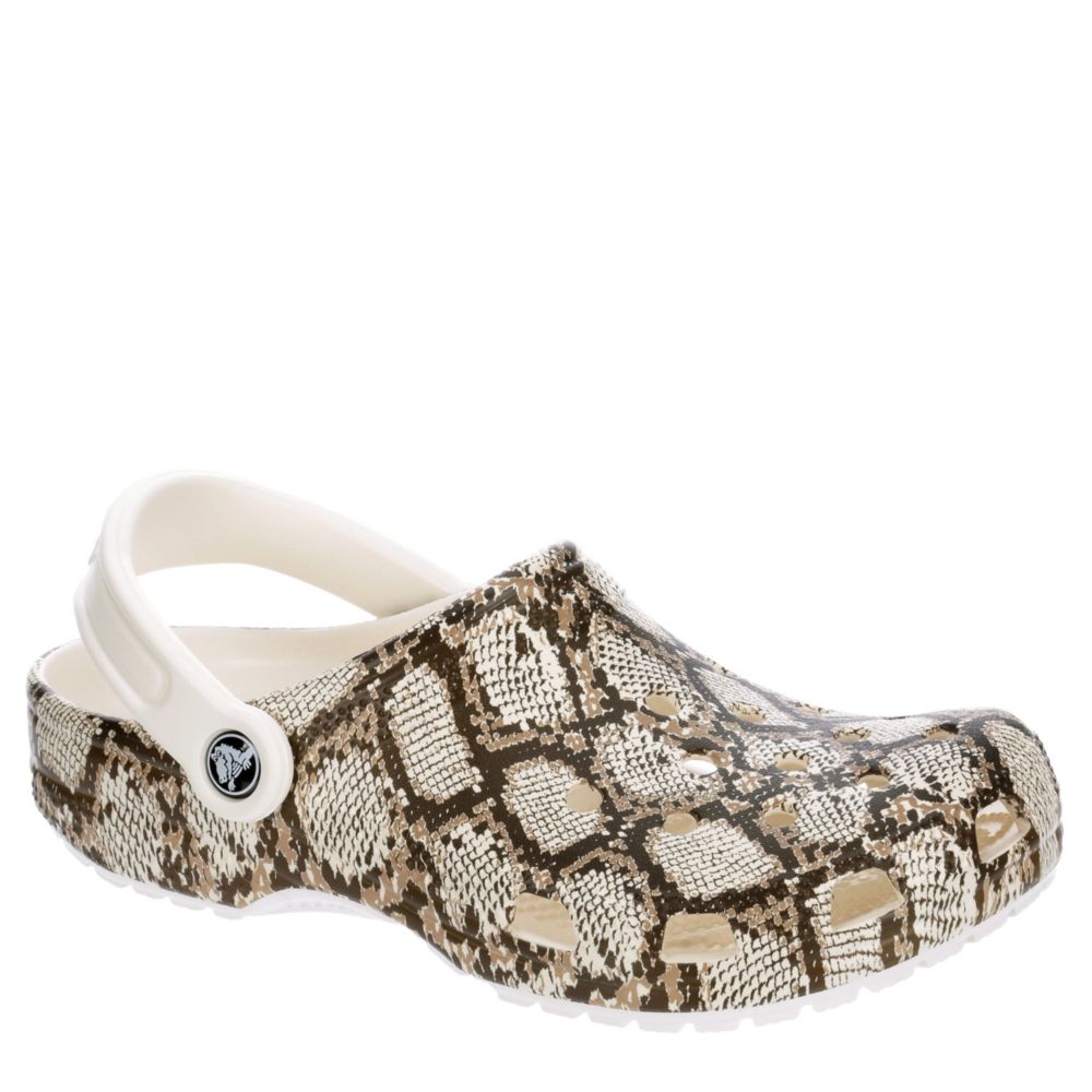 snakeskin crocs