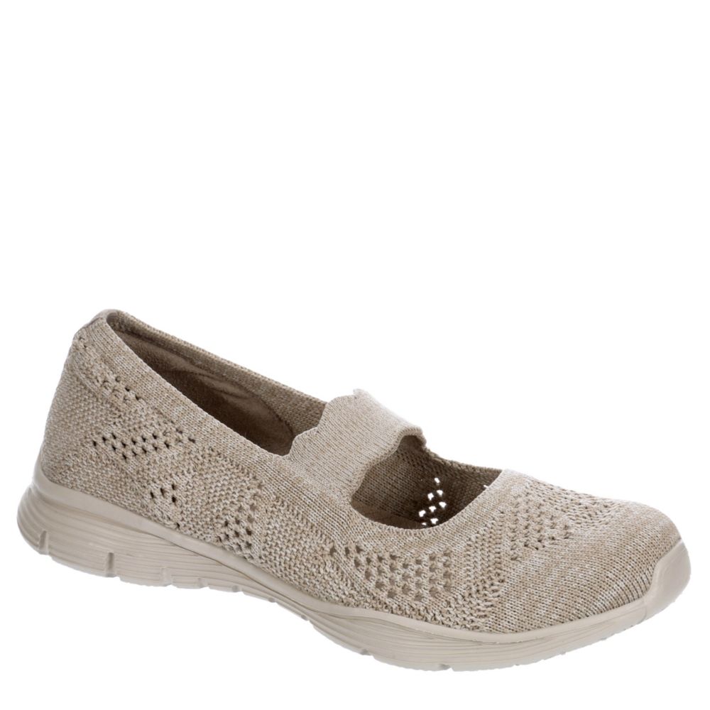 skechers beige slip on