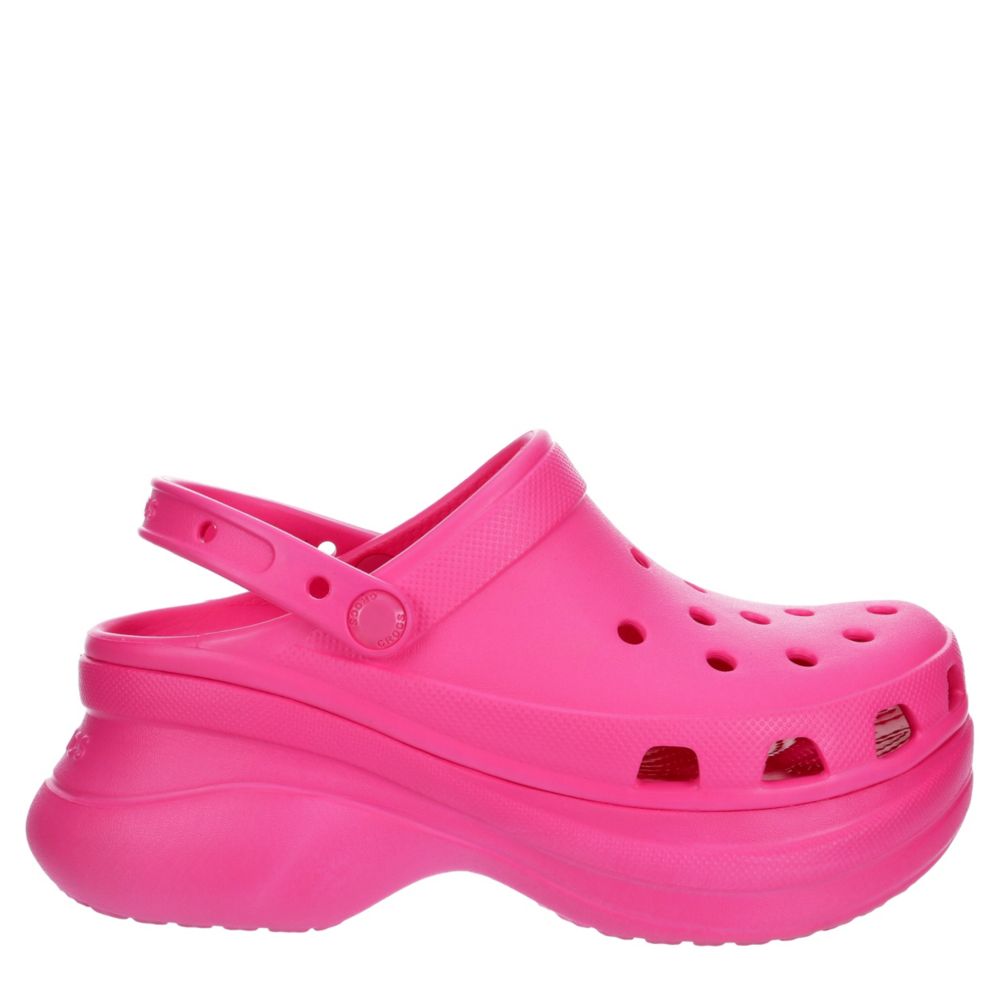 hot pink platform crocs