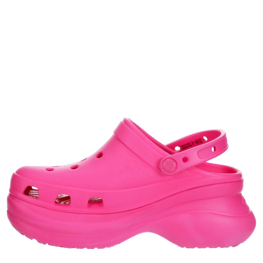 hot pink platform crocs