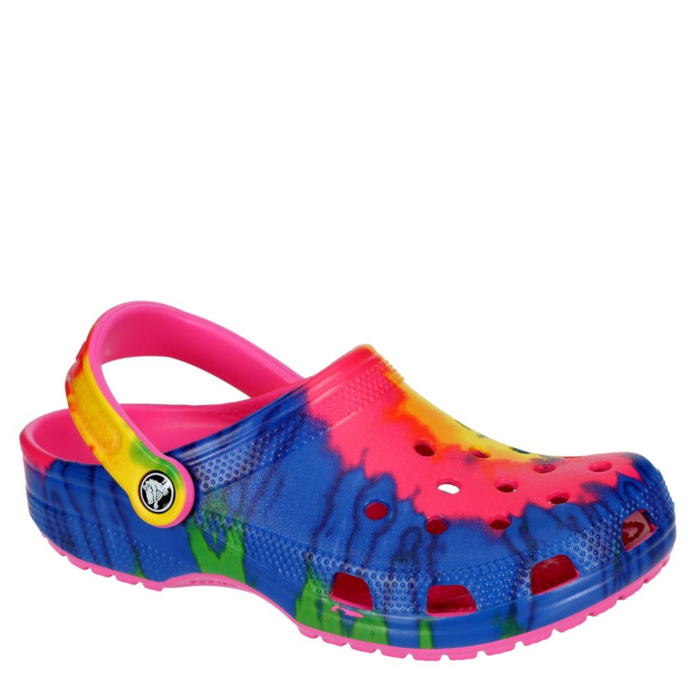 multi color crocs