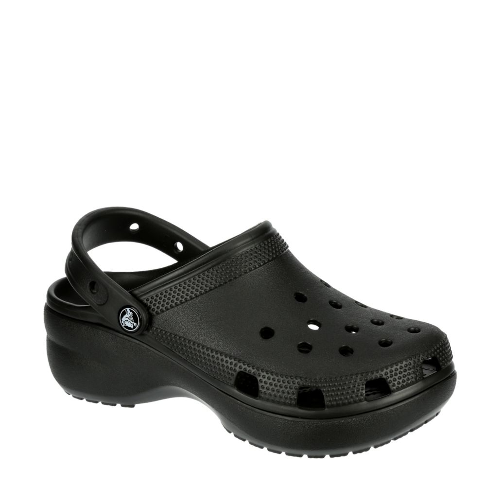 womens black platform crocs