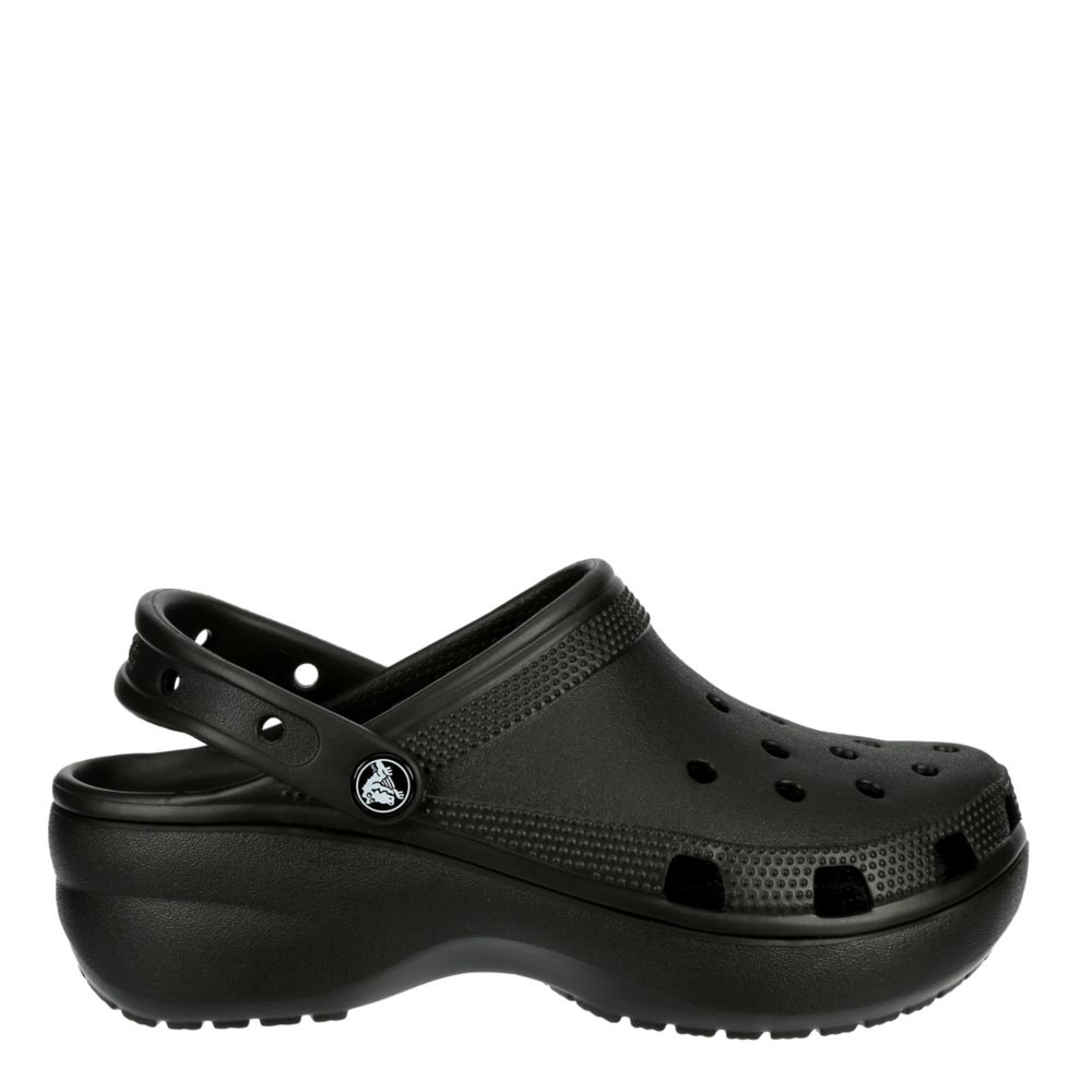 womens black platform crocs