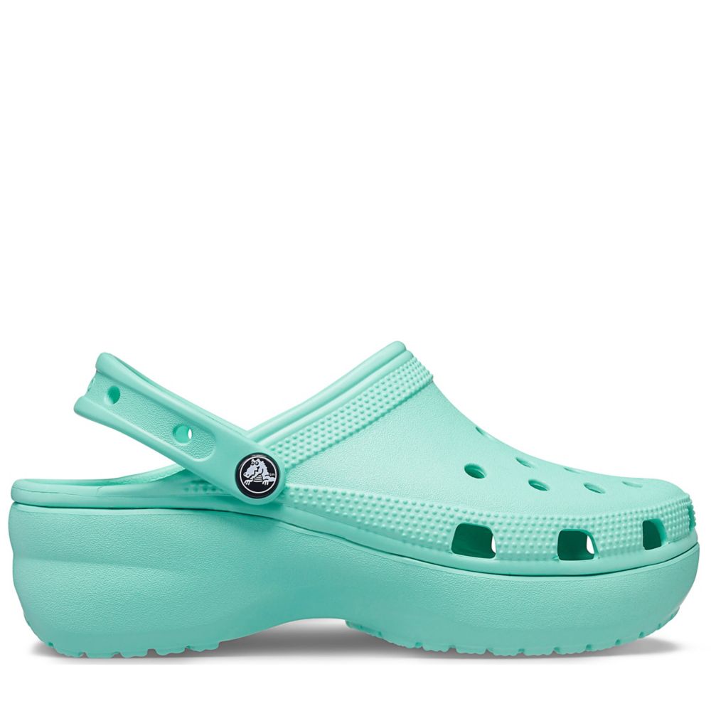 lime green platform crocs