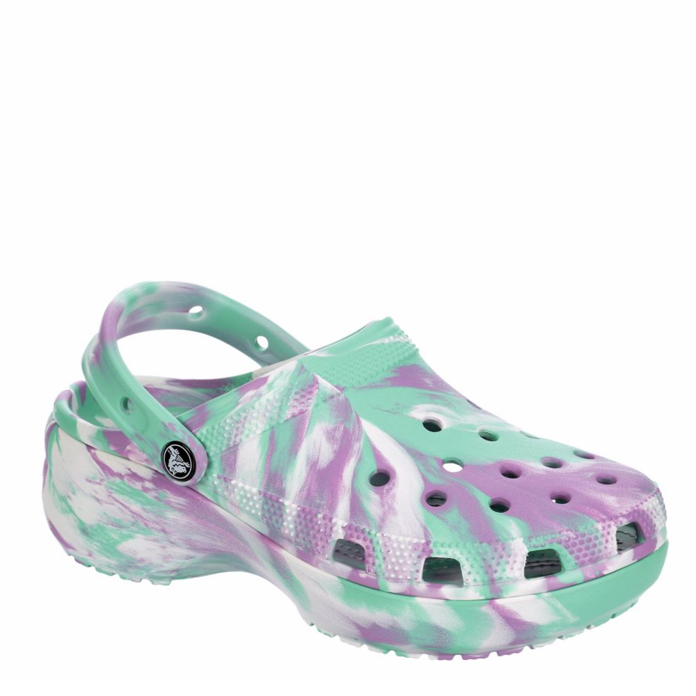platform crocs purple