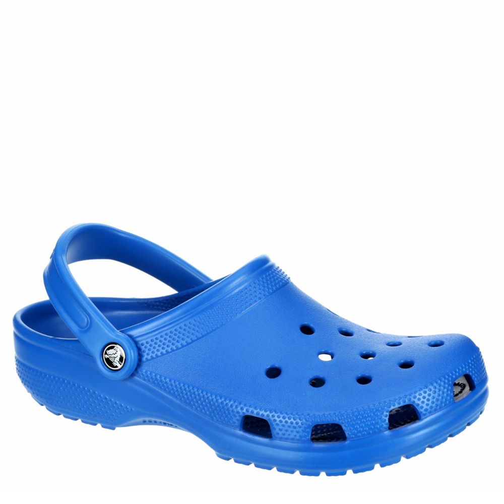 pale blue crocs with fur