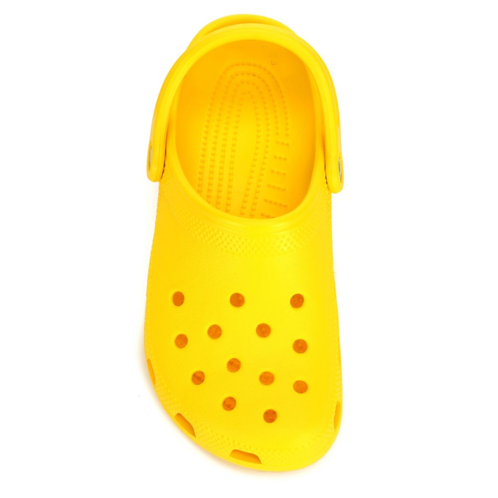 yellow high top crocs