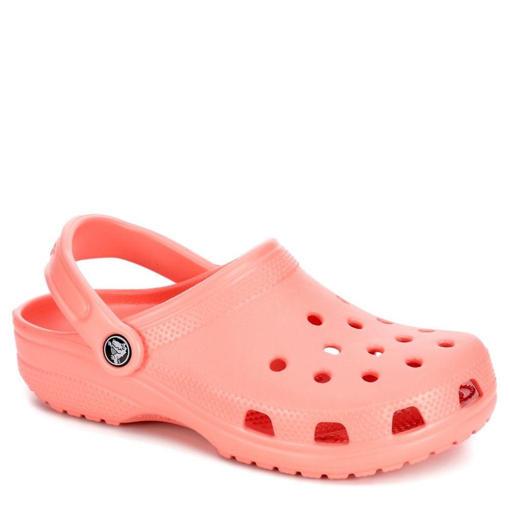 coral pink crocs
