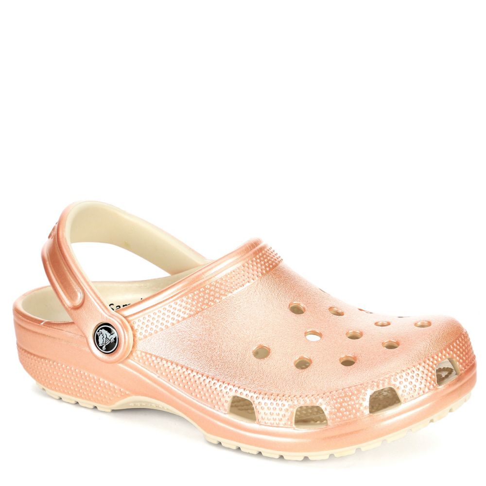 metallic gold crocs