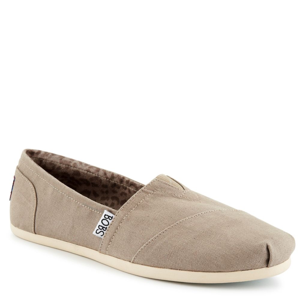 Taupe Skechers Bobs Womens Plush Peace 
