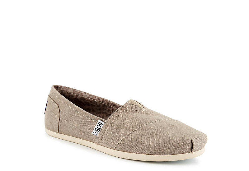 TAUPE SKECHERS BOBS Womens Plush Peace And Love Flat