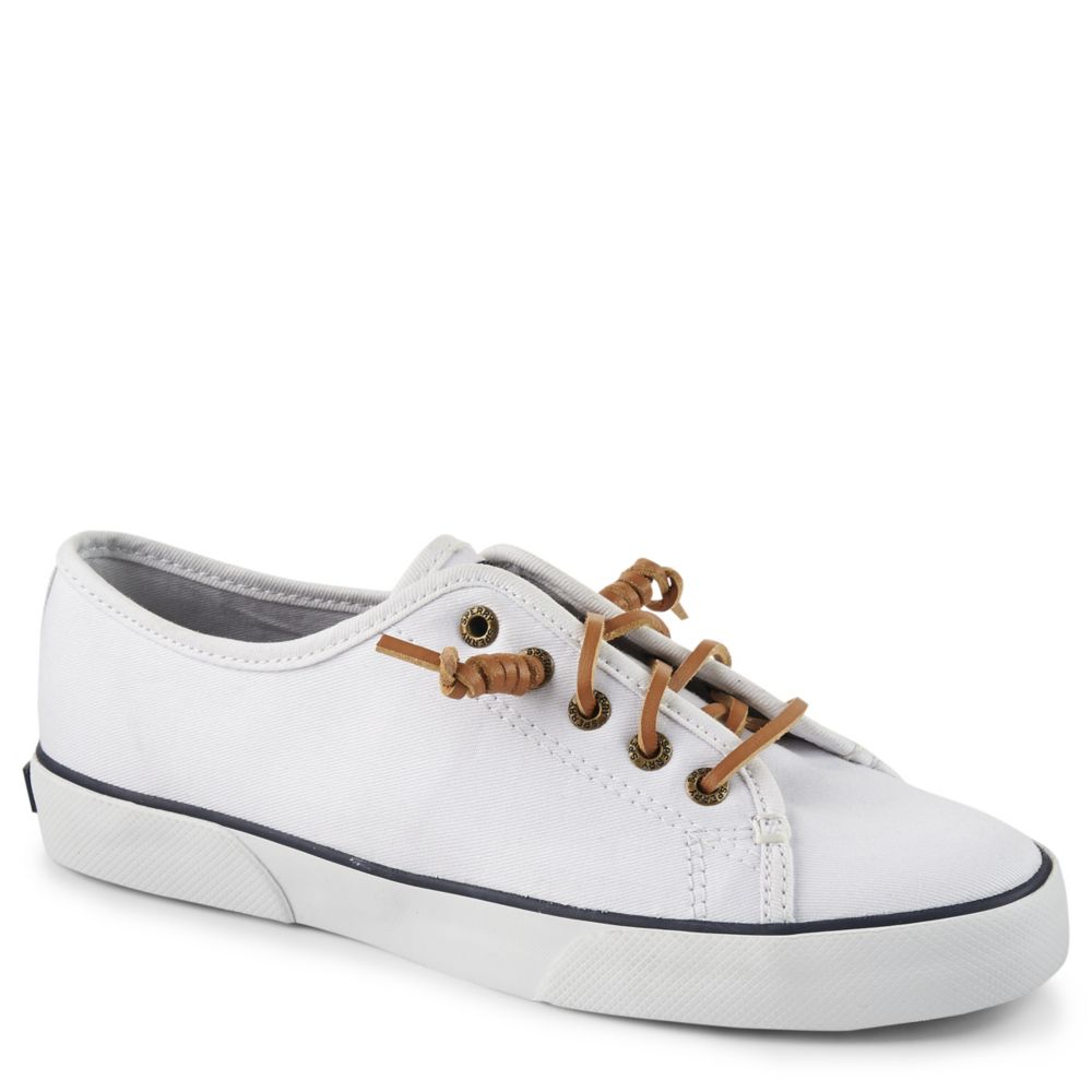 sperry white slip on sneakers