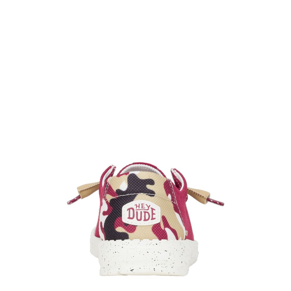HEYDUDE WOMENS WENDY FLORIDA STATE SLIP ON SNEAKER - BURGUNDY