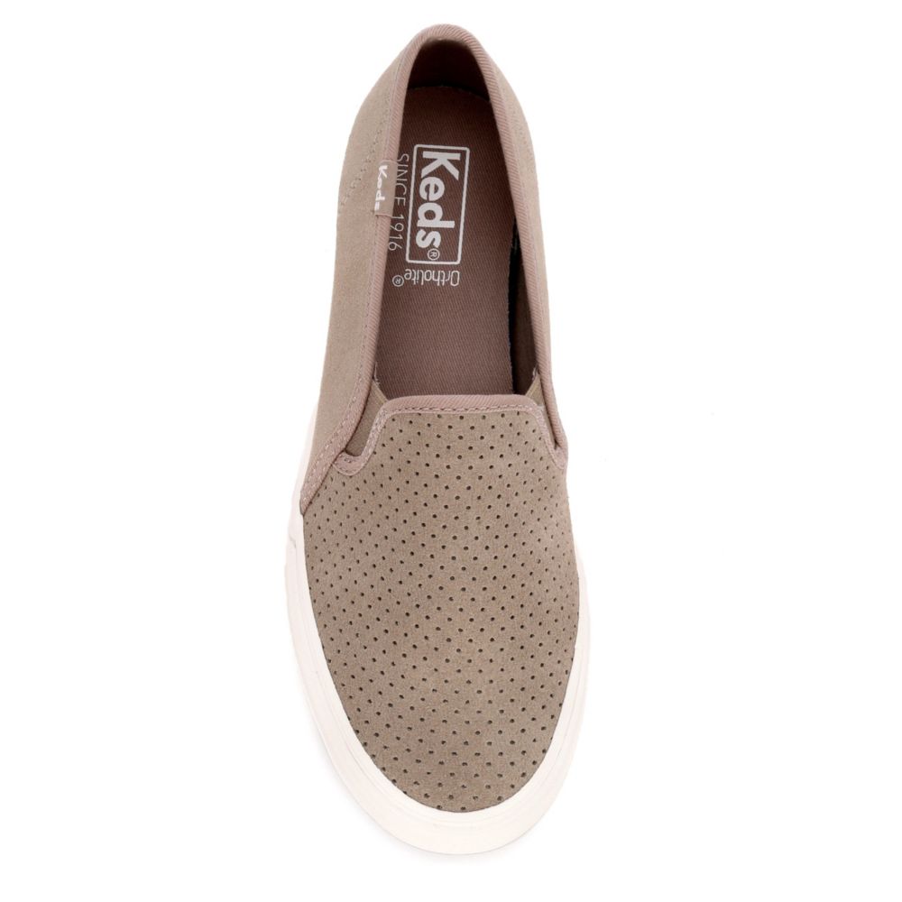 keds double decker slip on taupe
